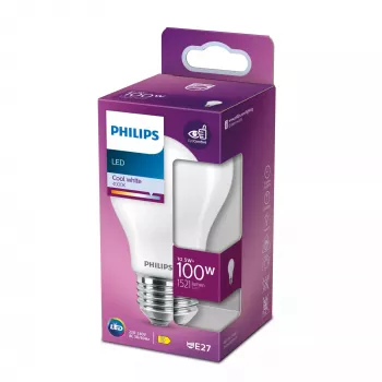 Philips Filament-lamppu matt 100W A60 E27, 10,5 W, 100 W, E27, 1521 lm, 15 000 h, neutraalivalkoinen