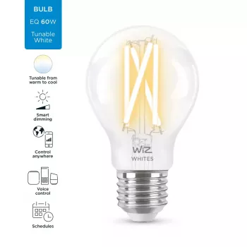 Älykäs LED-filamenttilamppu WiZ A60 E27 7W (806 lm) kirkas, 220–240V