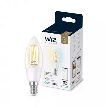 Älylamppu WiZ Filament Candle kirkas 4,9 W C35 E14 Wi-Fi valkoinen