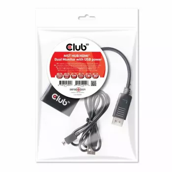 CLUB3D Multi Stream Transport -keskitin DisplayPort 1.2 - HDMI kaksoisnäyttö