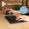 Ergonominen näppäimistö R-Go Tools R-Go Compact Break, kompakti näppäimistö tauko-ohjelmistolla, AZERTY (FR), Bluetooth, musta