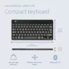 Ergonominen näppäimistö R-Go Tools R-Go Compact Break, kompakti näppäimistö tauko-ohjelmistolla, AZERTY (FR), Bluetooth, musta