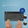 R-Go Tools ergonominen näppäimistö R-Go Compact Break, kompakti näppäimistö tauko-ohjelmistolla, QWERTY (NORDIC), Bluetooth, musta