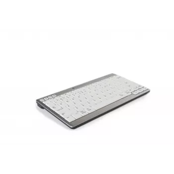 BakkerElkhuizen UltraBoard 950 Wireless US Qwerty, Mini, langaton, Bluetooth, saksimekanismi, QWERTY, vaaleanharmaa, valkoinen