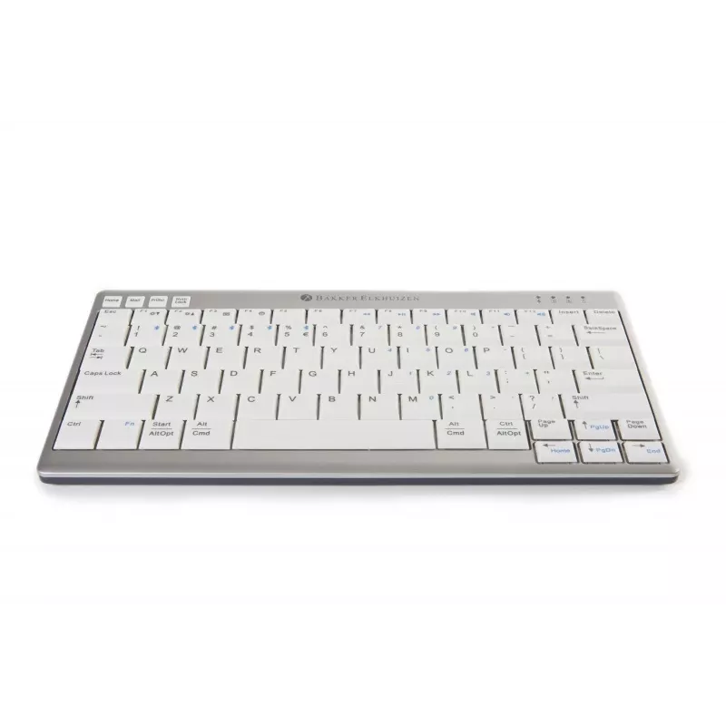 BakkerElkhuizen UltraBoard 950 Wireless US Qwerty, Mini, langaton, Bluetooth, saksimekanismi, QWERTY, vaaleanharmaa, valkoinen