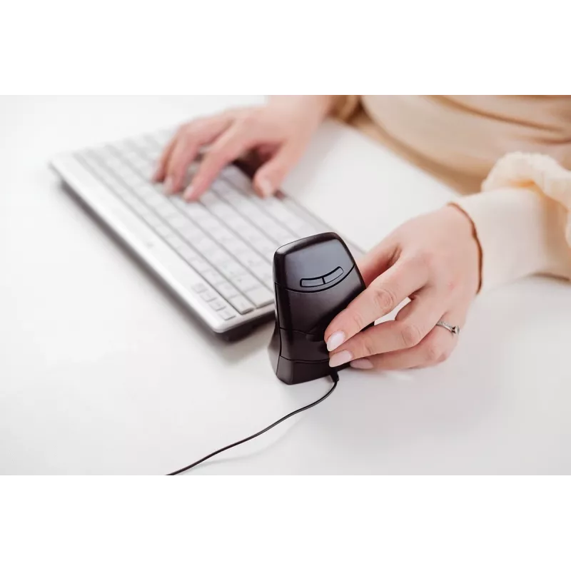 BakkerElkhuizen DXT 3 hiiri, molempikätinen, optinen, USB Type-C, 2400 DPI, musta