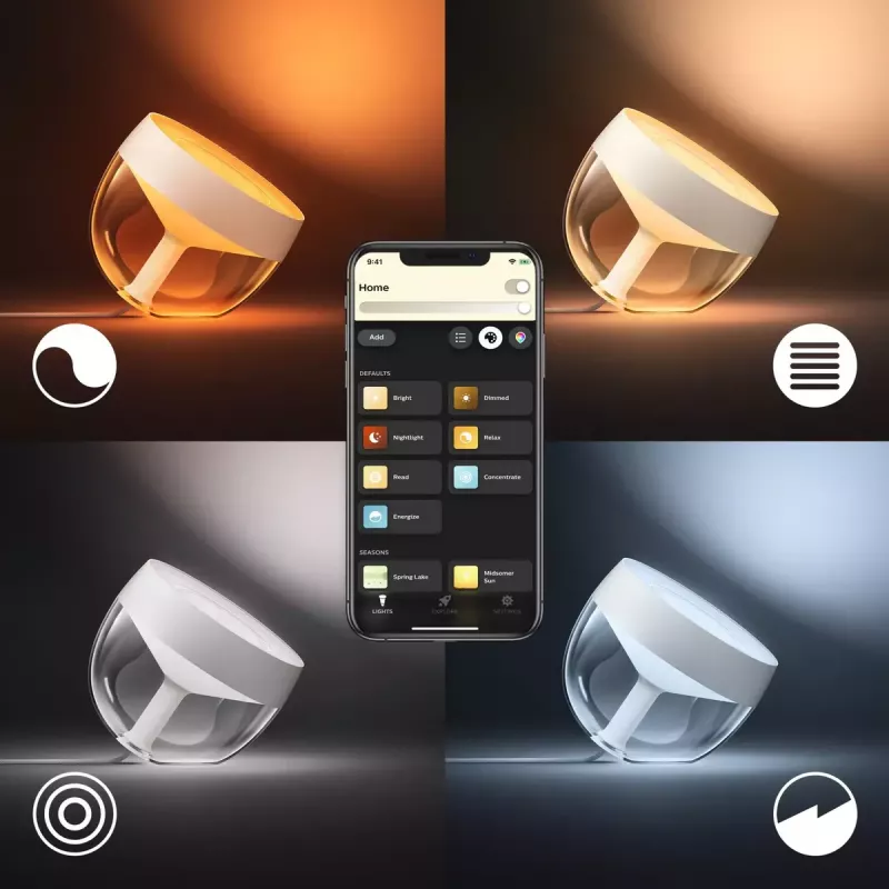 Älykäs pöytävalaisin Philips Hue White and Colour Ambience Iris