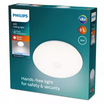 Kattovalaisin Philips Functional Mauve 16 W LED, pyöreä 320×72 mm, valkoinen, ei vaihdettavat LEDit
