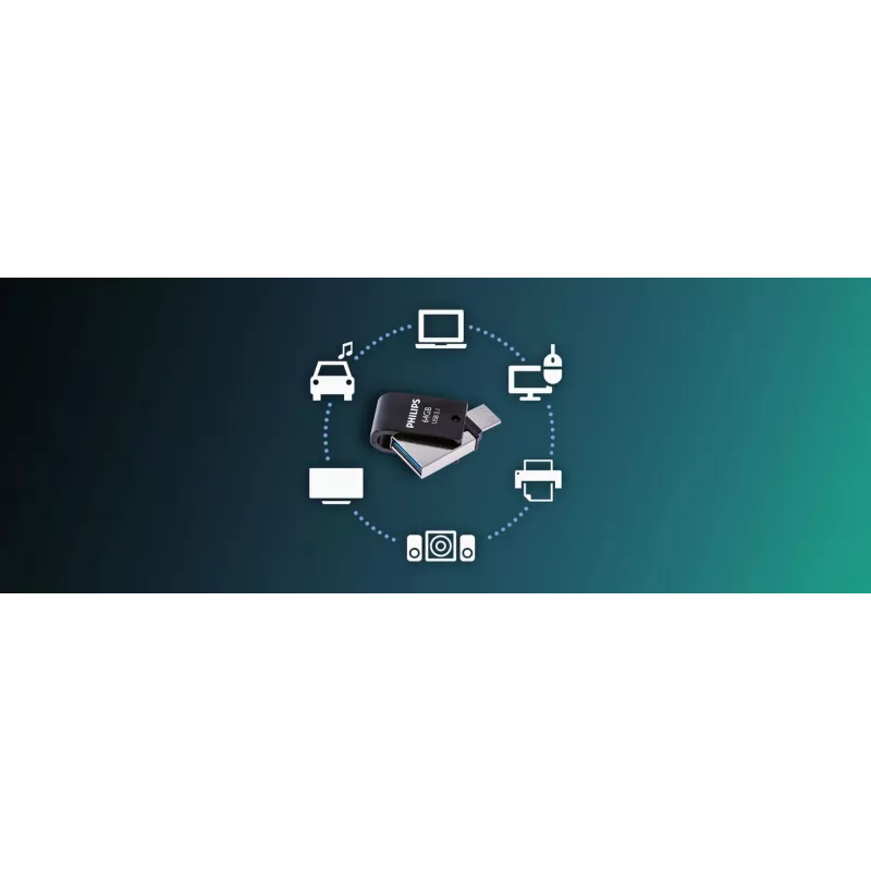 Philips FM64DC152B/00 USB-muistitikku 64 GB USB Type-C 3.2 Gen 1 (3.1 Gen 1) musta