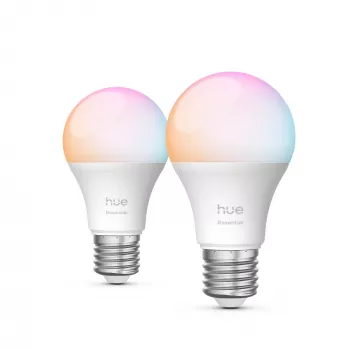 Philips Hue White and colour ambience Essential A60 – E27 älylamppu – 806 lm – 8W – 2 kpl:n pakkaus