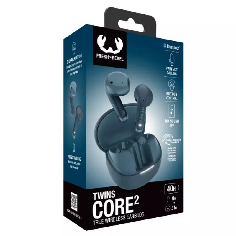 Hama Twins Core 2 headset True Wireless Stereo (TWS) in-ear-kuulokkeet puhelut/musiikki USB Type-C Bluetooth sininen
