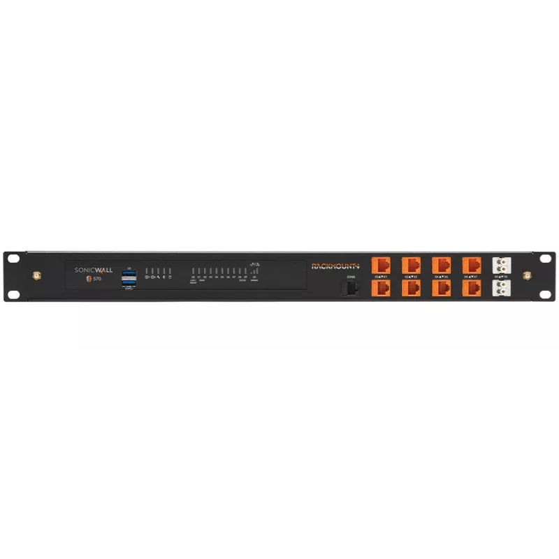 Rackmount IT rack-asennussarja SonicWall TZ570W RM-SW-T12 1U – yhteensopiva 1U-rackasennus