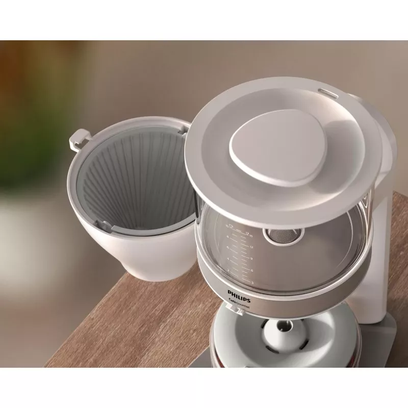 Philips Cafe Gourmet HD5416/00 suodatinkahvinkeitin lasikannulla, valkoinen