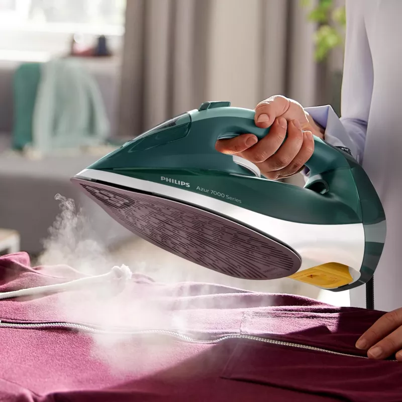 Philips 7000-sarja DST7031/70 silitysrauta höyrysilitysrauta SteamGlide Plus -silityspohja 2800 W vihreä, mintunvärinen