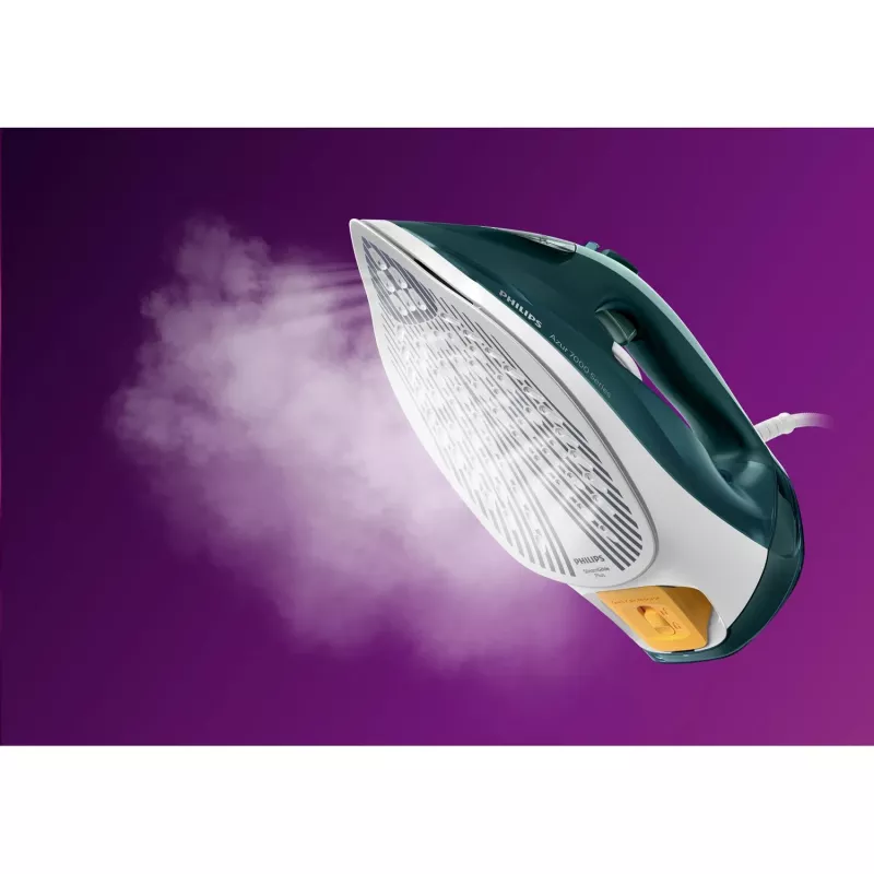 Philips 7000-sarja DST7031/70 silitysrauta höyrysilitysrauta SteamGlide Plus -silityspohja 2800 W vihreä, mintunvärinen