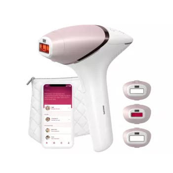 IPL-karvanpoistolaite Philips Lumea 9000 Series BRI955/01 — SenseIQ, akku, kulta/valkoinen, koko sääri 8,5 min