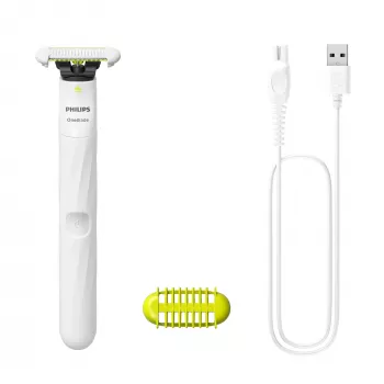 Philips Norelco OneBlade OneBlade QP1924/22 Intimate, sisäänrakennettu akku, märkä ja kuiva, valkoinen