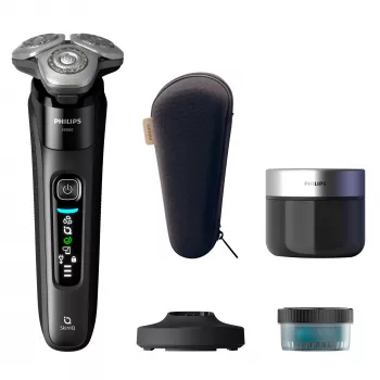 Philips i9000 X9000/30 pyörivä sähköparranajokone — märkä ja kuiva, SkinIQ, sisäänrakennettu Li-Ion-akku, lataus- ja puhdistusasema