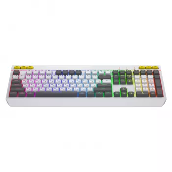 HATOR Icefall näppäimistö pelikäyttöön USB QWERTY US-englanti valkoinen Full-Size RGB LED