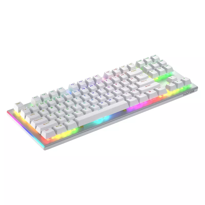 HATOR Gravity X TKL näppäimistö pelikäyttöön USB QWERTY US English valkoinen