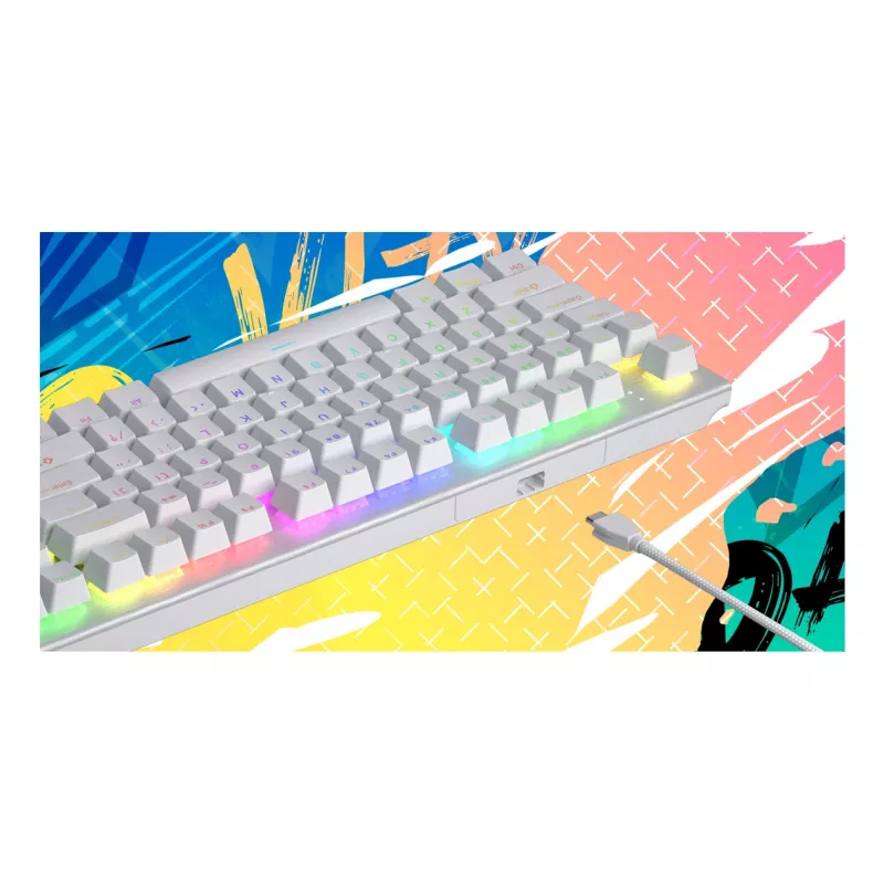 HATOR Gravity X TKL näppäimistö pelikäyttöön USB QWERTY US English valkoinen