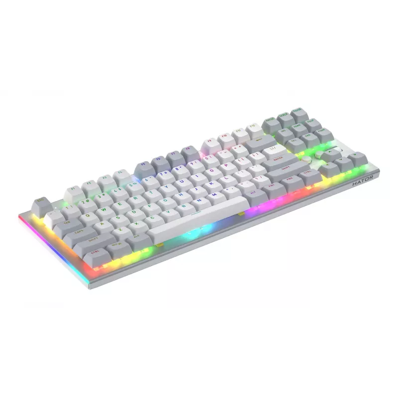 HATOR Gravity TKL näppäimistö pelikäyttöön USB QWERTY US English valkoinen