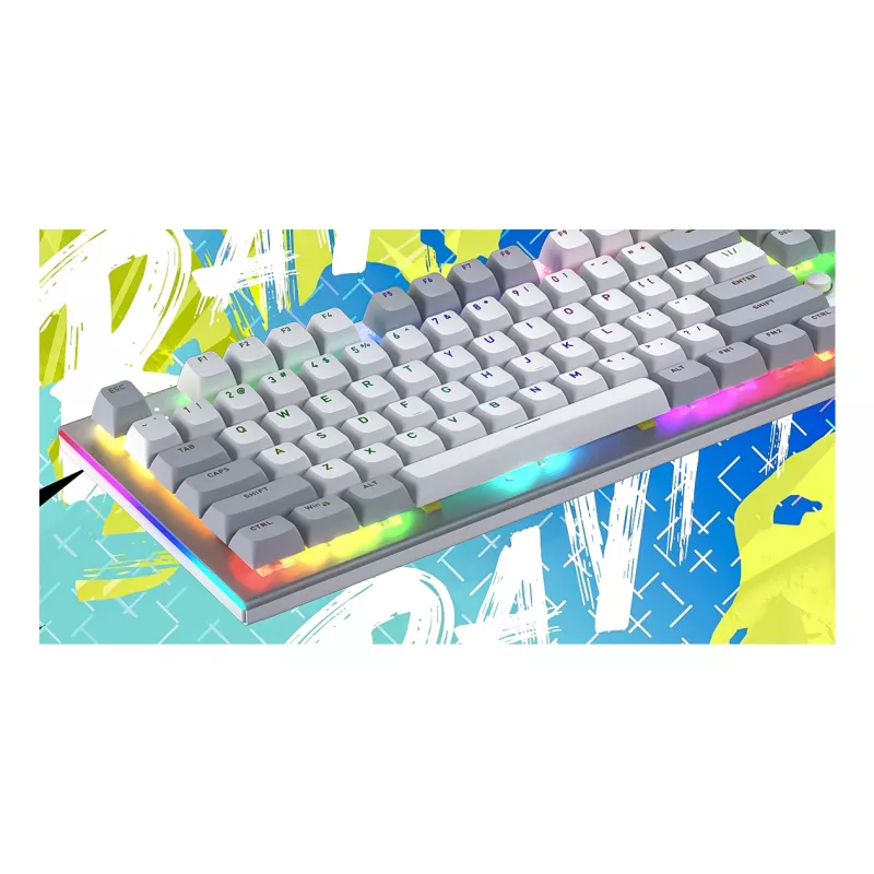 HATOR Gravity TKL näppäimistö pelikäyttöön USB QWERTY US English valkoinen