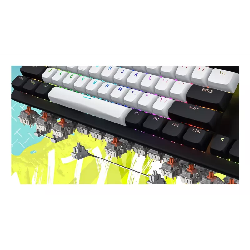 HATOR Gravity TKL näppäimistö pelikäyttöön USB QWERTY US English valkoinen