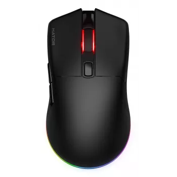 HATOR Pulsar 3 Wireless, musta - optinen keltainen 100M-kytkimet PixArt PMW 3311 (HTM630)
