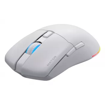HATOR Pulsar 3 Wireless, valkoinen - optinen keltainen 100M-kytkimet PixArt PMW 3311 (HTM631)