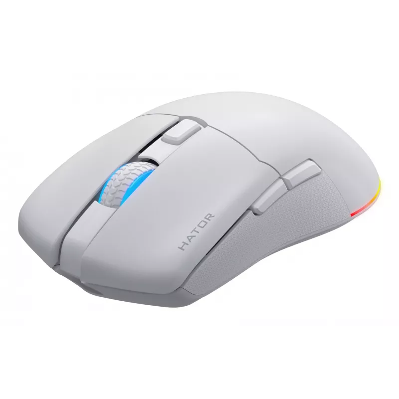 HATOR Pulsar 3 Wireless, valkoinen - optinen keltainen 100M-kytkimet PixArt PMW 3311 (HTM631)
