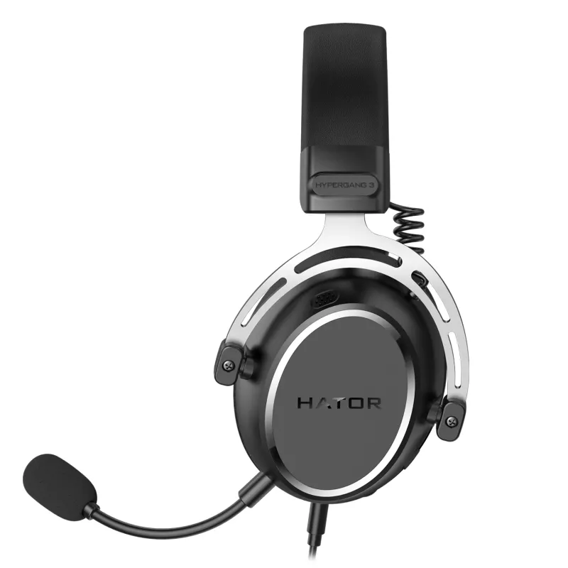 HATOR HYPERGANG 3 Hi-Res kuulokkeet johdolliset pääpanta pelikäyttöön USB Type-C / USB Type-A musta