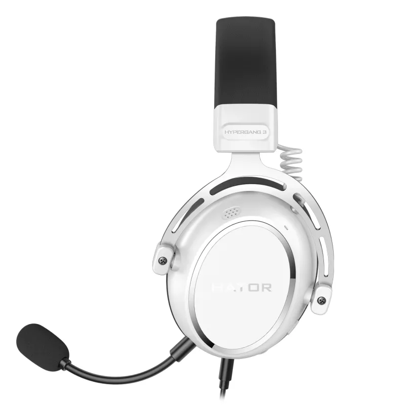 HATOR HYPERGANG 3 Hi-Res kuulokkeet johdolliset pääpanta pelikäyttöön USB Type-C / USB Type-A valkoinen