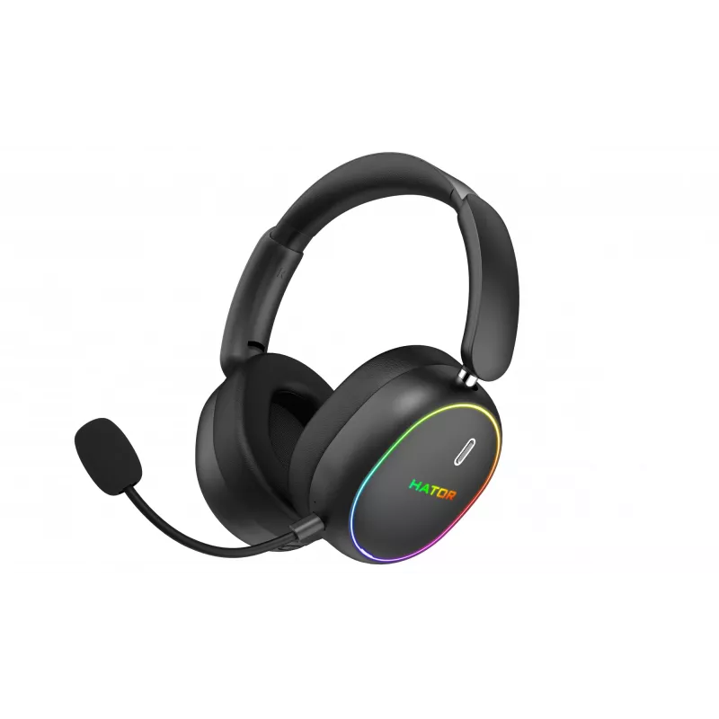 HATOR Phoenix 2 langattomat kuulokkeet johdolliset & langattomat pääpanta pelikäyttöön USB Type-C / USB Type-A Bluetooth musta