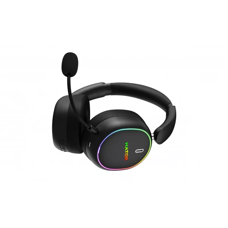HATOR Phoenix 2 langattomat kuulokkeet johdolliset & langattomat pääpanta pelikäyttöön USB Type-C / USB Type-A Bluetooth musta