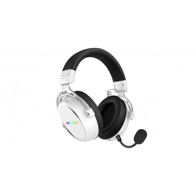 HATOR Hypergang 3 langattomat kuulokkeet pääpanta pelikäyttöön USB Type-C / USB Type-A Bluetooth valkoinen