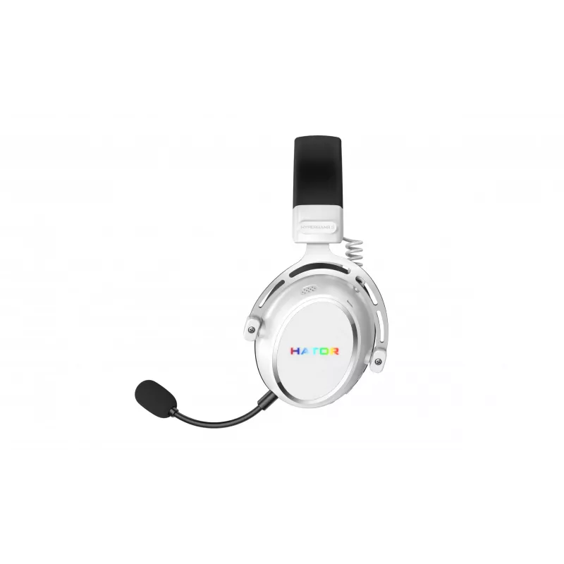 HATOR Hypergang 3 langattomat kuulokkeet pääpanta pelikäyttöön USB Type-C / USB Type-A Bluetooth valkoinen
