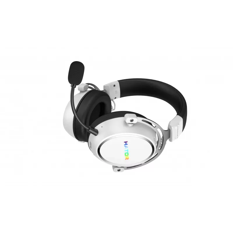 HATOR Hypergang 3 langattomat kuulokkeet pääpanta pelikäyttöön USB Type-C / USB Type-A Bluetooth valkoinen