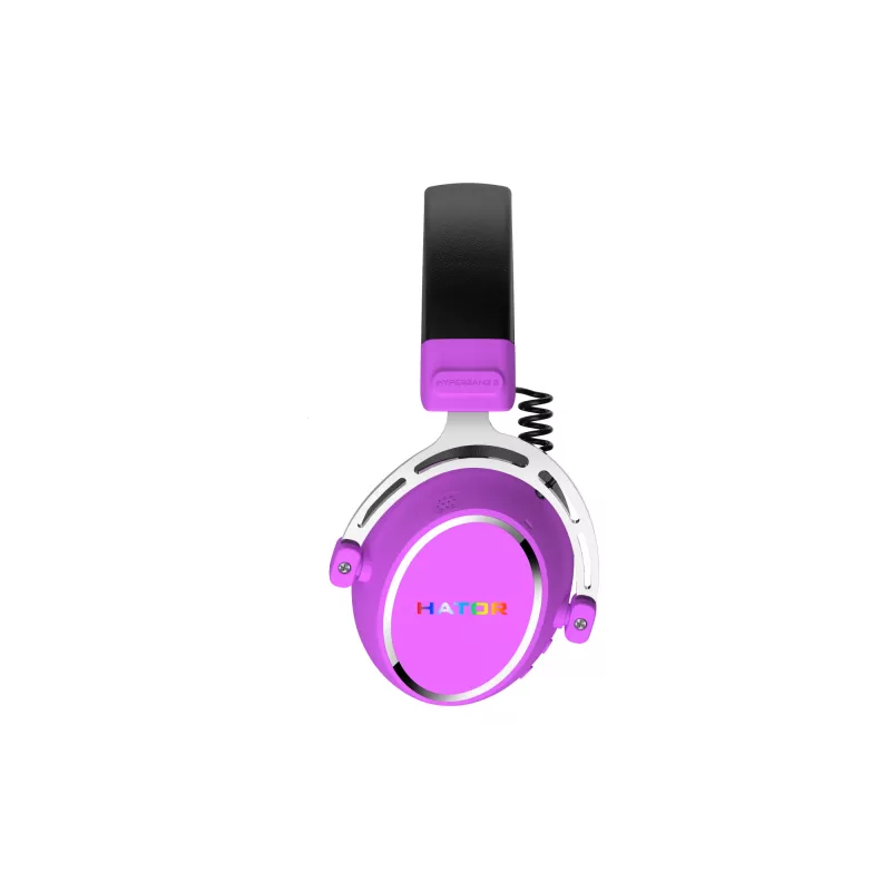HATOR Hypergang 3 langattomat kuulokkeet pääpanta pelikäyttöön USB Type-C / USB Type-A Bluetooth violetti