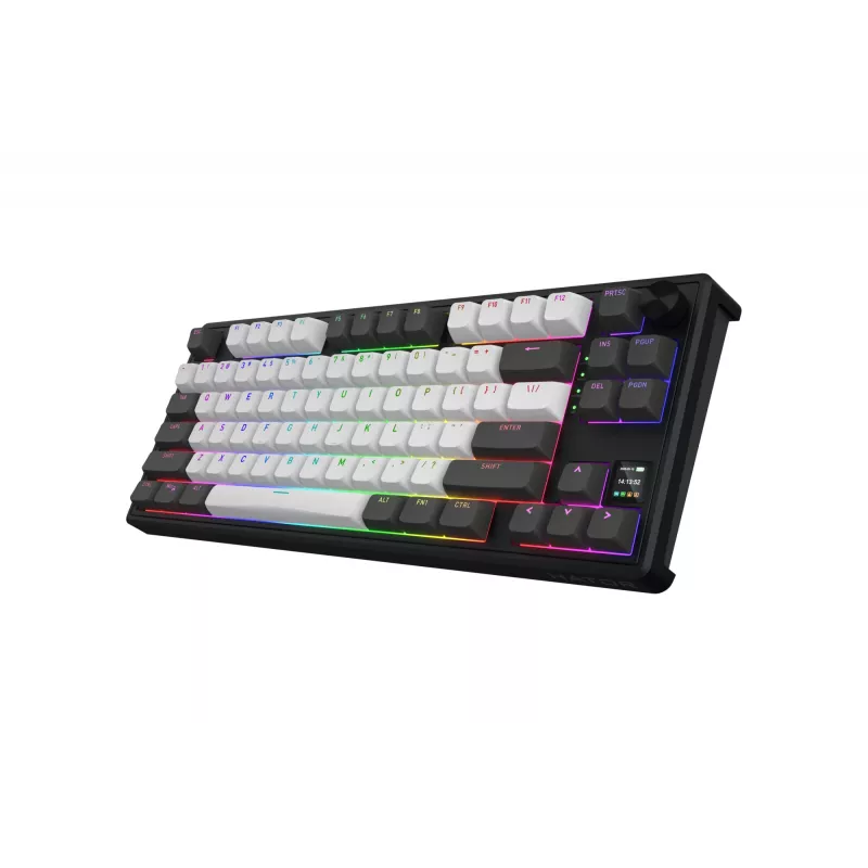 HATOR Skyfall Pro Wireless 80 näppäimistö pelikäyttöön USB + RF Wireless + Bluetooth QWERTY US English musta, harmaa