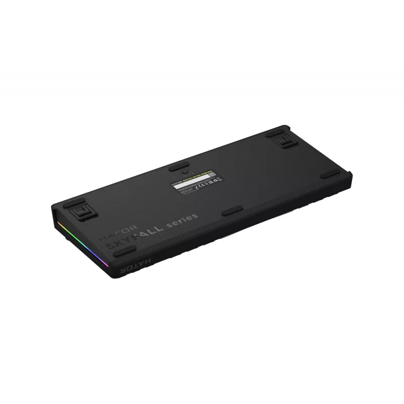 HATOR Skyfall Pro Wireless 80 näppäimistö pelikäyttöön USB + RF Wireless + Bluetooth QWERTY US English musta, harmaa