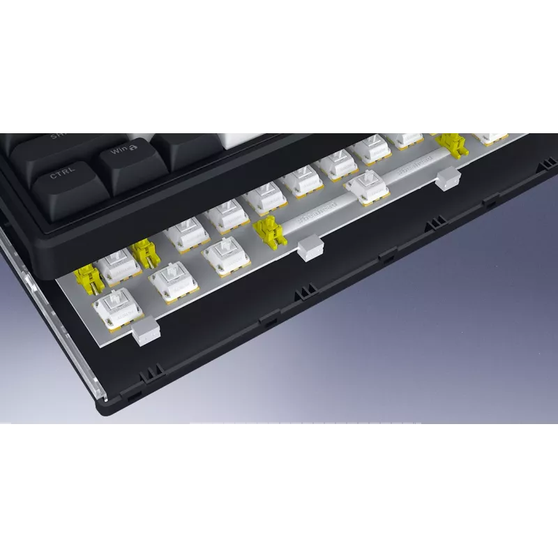 HATOR Skyfall Pro Wireless 80 näppäimistö pelikäyttöön USB + RF Wireless + Bluetooth QWERTY US English musta, harmaa