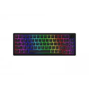HATOR Skyfall 65 langallinen mekaaninen näppäimistö USB-C, Aurum Sterling, 70M painallusta, RGB, musta, 790 g