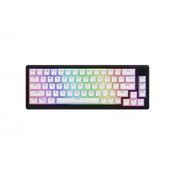 HATOR Skyfall Wireless 65 pelinäppäimistö USB + RF langaton + Bluetooth QWERTY US English musta, valkoinen