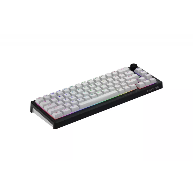 HATOR Skyfall Wireless 65 pelinäppäimistö USB + RF langaton + Bluetooth QWERTY US English musta, valkoinen