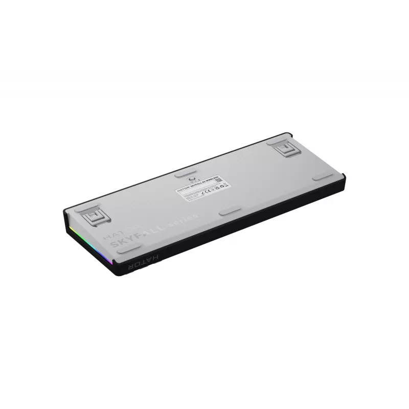 HATOR Skyfall Wireless 65 pelinäppäimistö USB + RF langaton + Bluetooth QWERTY US English musta, valkoinen