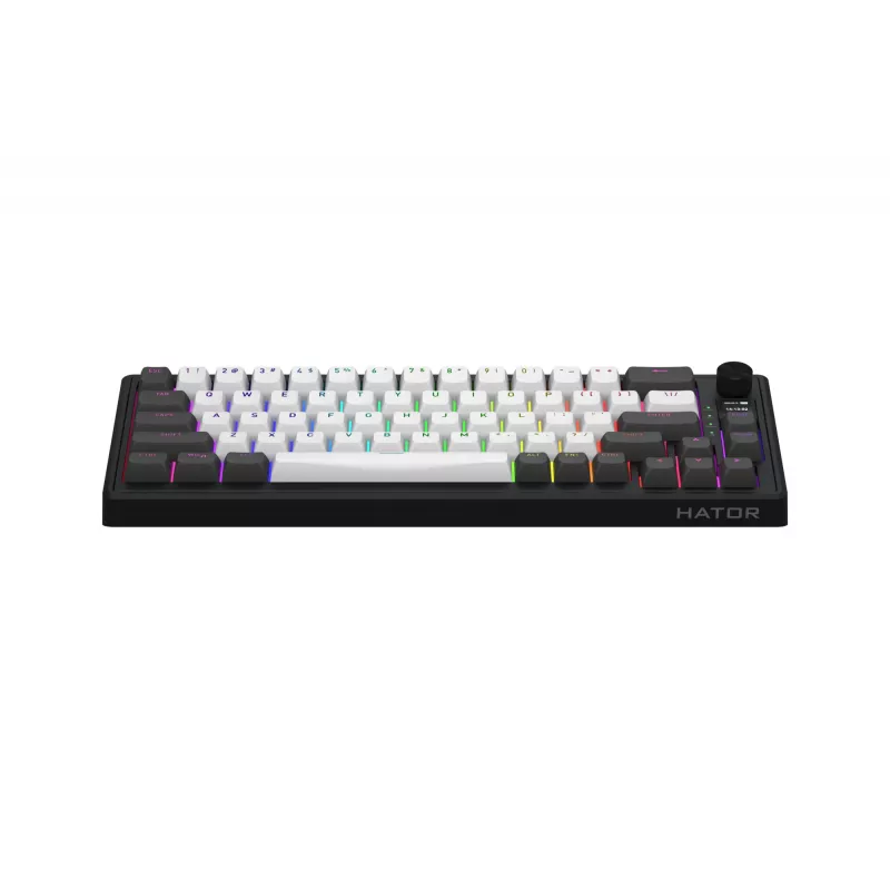 HATOR Skyfall Pro Wireless 65 pelinäppäimistö USB + RF langaton + Bluetooth QWERTY US English musta, harmaa
