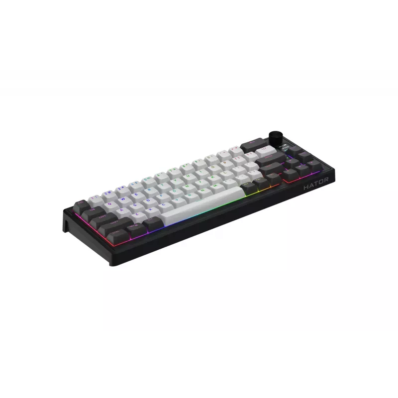 HATOR Skyfall Pro Wireless 65 pelinäppäimistö USB + RF langaton + Bluetooth QWERTY US English musta, harmaa