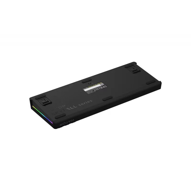 HATOR Skyfall Pro Wireless 65 pelinäppäimistö USB + RF langaton + Bluetooth QWERTY US English musta, harmaa