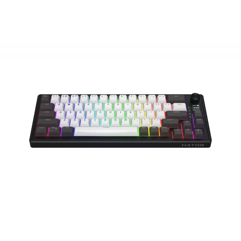 HATOR Skyfall Pro Wireless 65 pelinäppäimistö USB + RF langaton + Bluetooth QWERTY US English musta, harmaa